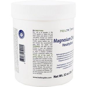 2 Pounds / 907 G Magnesium Chloride Powder | Hexahydrate | Pharmaceutical Grade Ingredients | Crystal Powder | Pure Ph. EUR., BP, USP, 100% - Muscle Pain Relief | Heiltropfen®