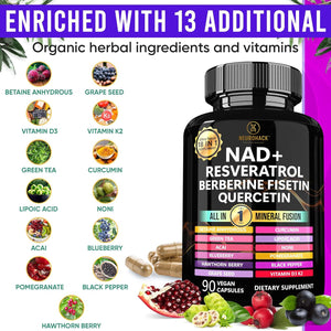 NAD+ 18-In-1 Mineral Fusion, Dietary Supplement (Lab Tested)