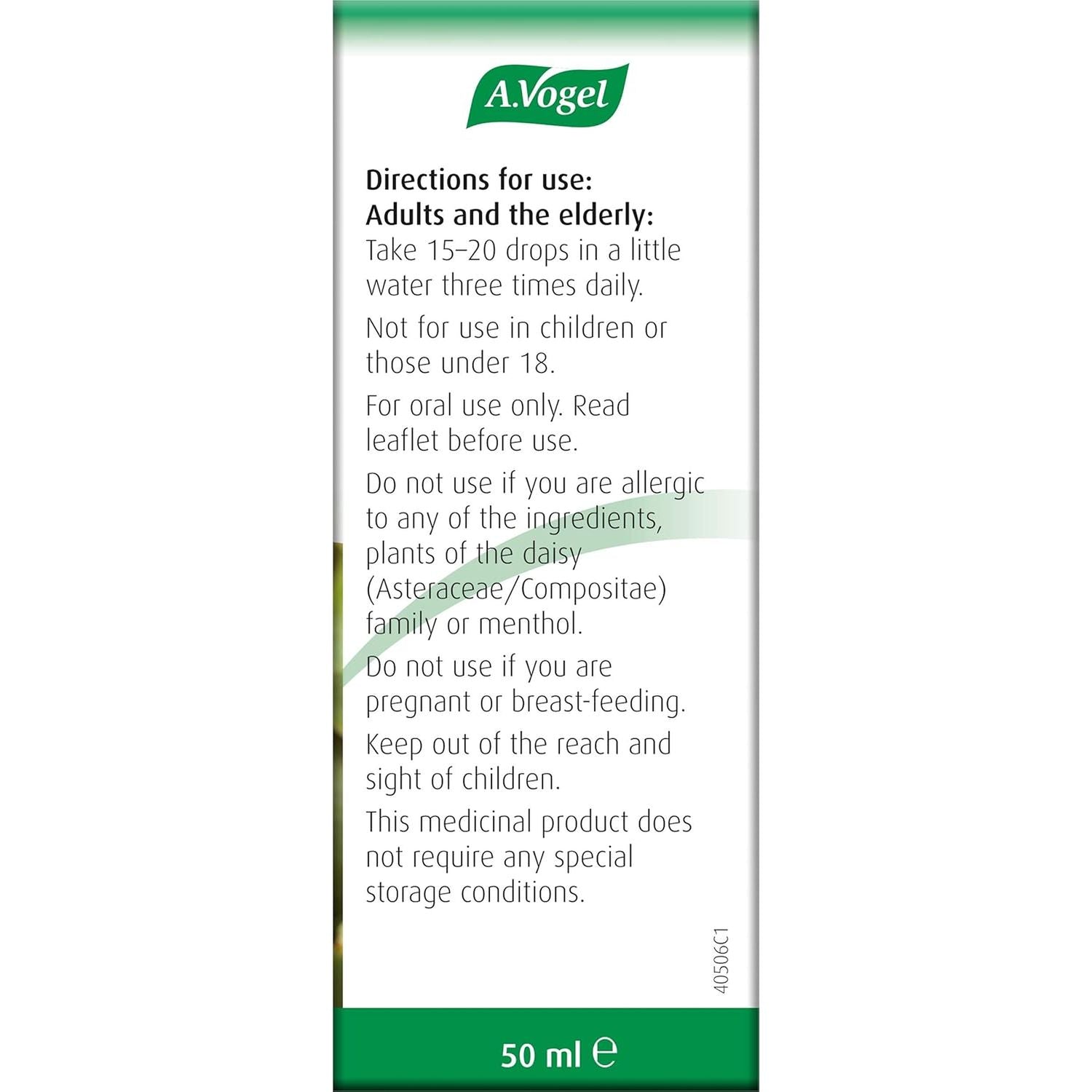 A.Vogel Digestisan Oral Drops 50Ml | Indigestion Relief | Helps with Feeling of Fullness and Flatulence | 50Ml