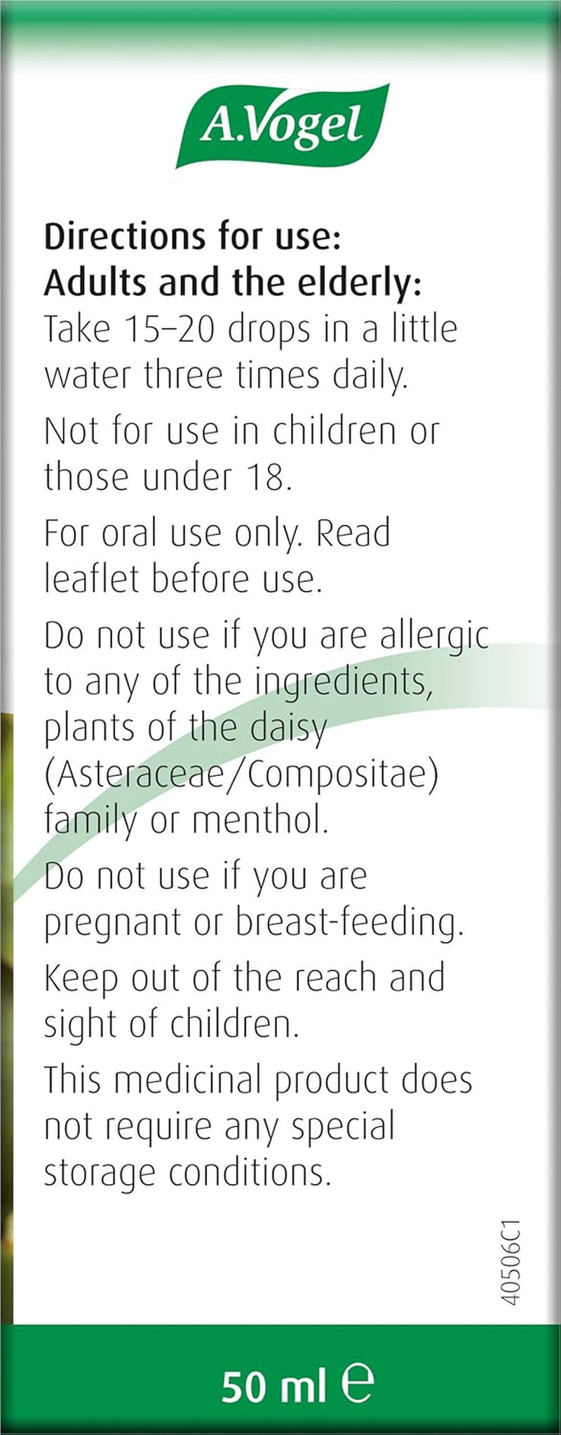 A.Vogel Digestisan Oral Drops 50Ml | Indigestion Relief | Helps with Feeling of Fullness and Flatulence | 50Ml