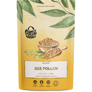 Earths Basket Organic Bee Pollen Granules - Spanish, Raw & Ethically Harvested - 75G in Recyclable Packaging - Healthy Immunity Support - Free from Any Artificial Additives
