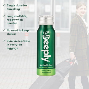 Deeply Foods Daily Prebiotic Fibre – Powerful Proven Prebiotics for Gut Health, Supports Digestion, Reduces Bloating, Vitamin D3 & B9 for Immune (12 Pack, Spinach and Kiwi)