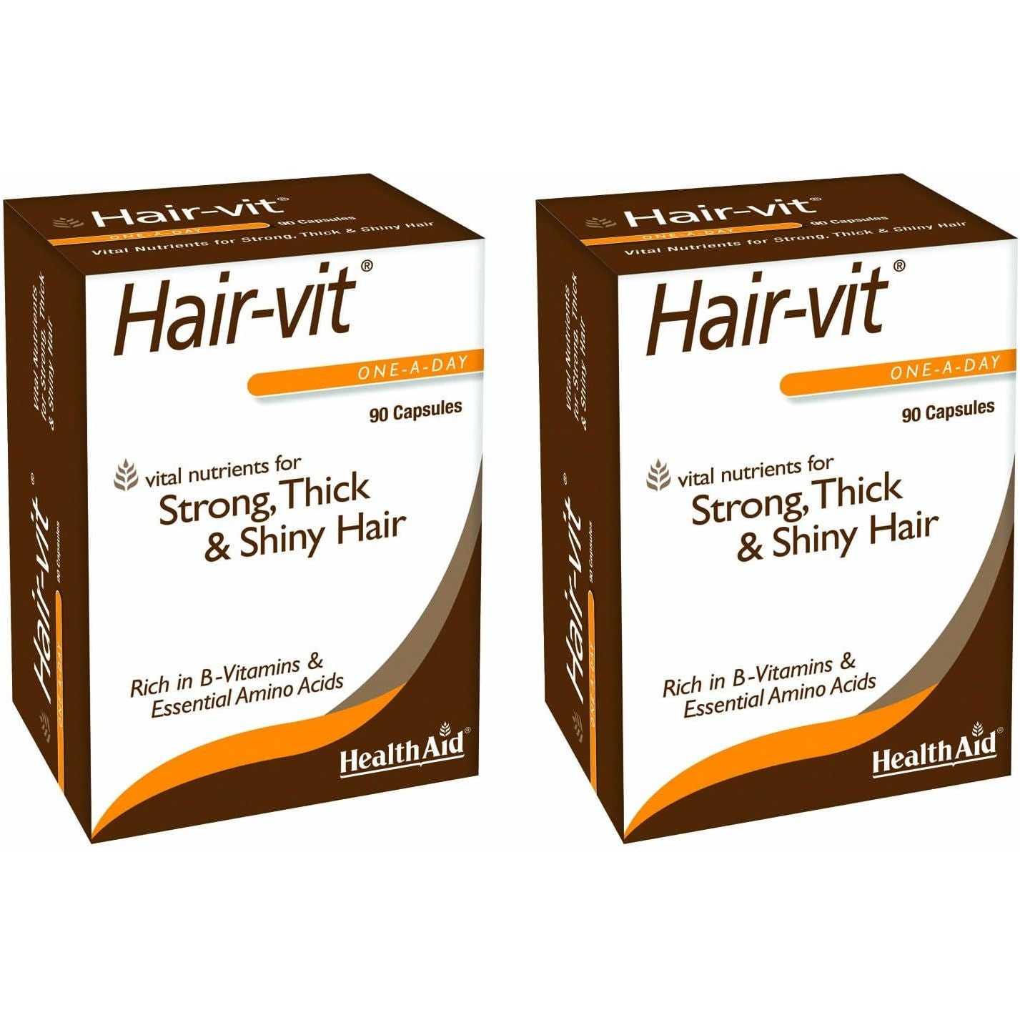 Healthaid Hair-Vit Pack of 2 X 90 Capsules (180 Capsules)