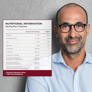 Health & Him Desire Supplements for Men - 60 Capsules - Supplements for Men with Maca Root & Korean Ginseng - Vegan, Gluten-Free