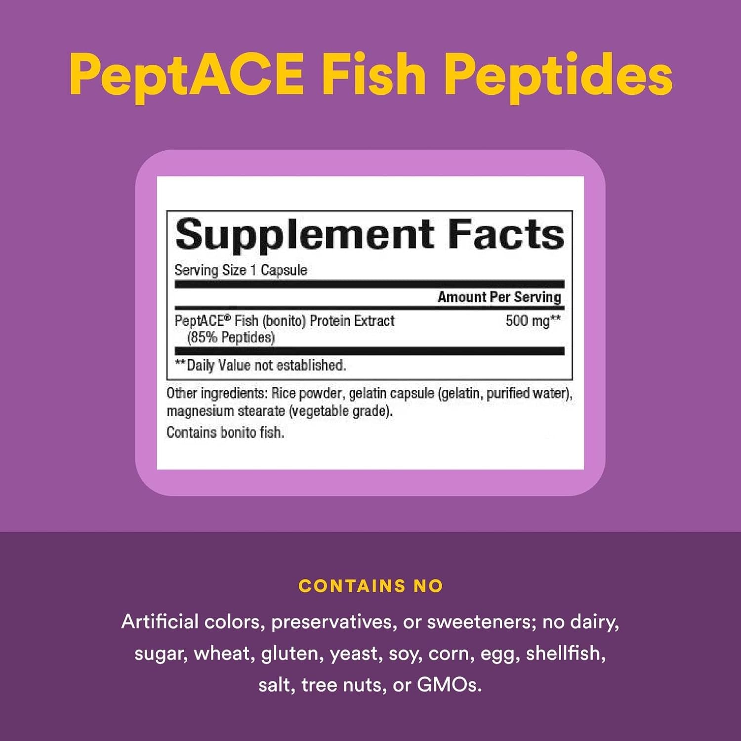 Peptace Fish Peptides (500Mg) 90 Caps