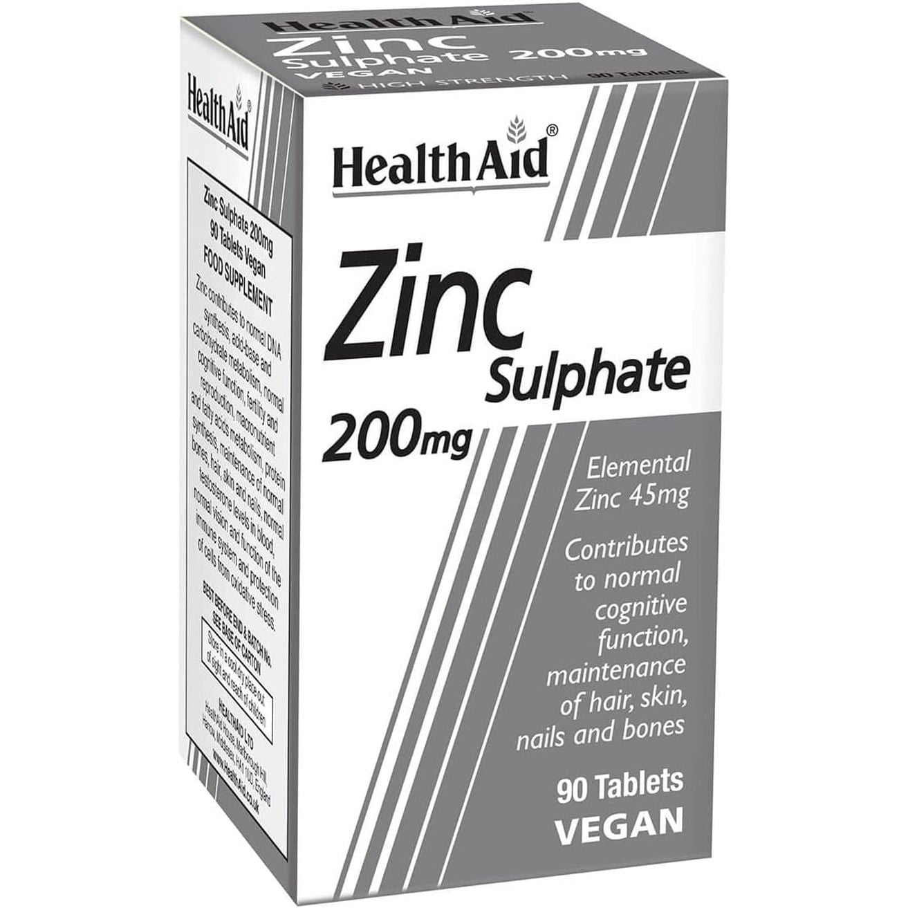 Zinc Sulphate 200Mg (45Mg Elemental Zinc) - 90 Tablets