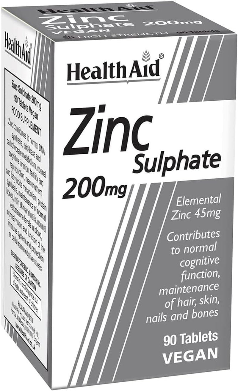 Zinc Sulphate 200Mg (45Mg Elemental Zinc) - 90 Tablets