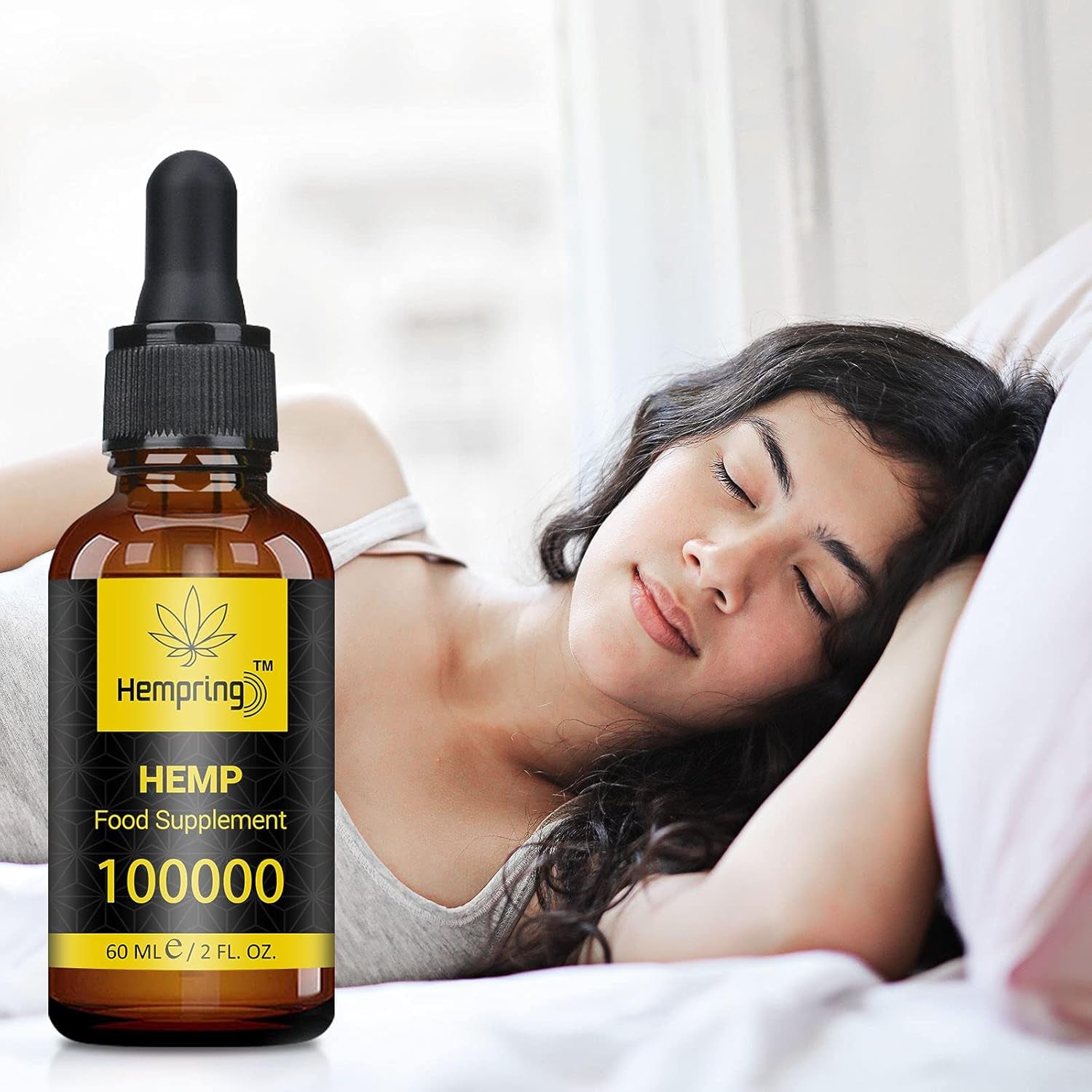 Natural Oil, Premium High Strength Oil 100000Mg, 60ML Maximum Value Natural Supplement Vegan & Vegetarian Friendly