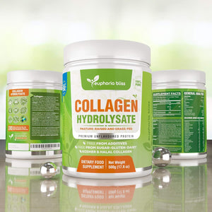 Premium Collagen Powder 500G Unflavoured High Grade Hydrolysed Collagen Joints, Bones, Gut, Wrinkles, Hair, Skin, Nails, Pain, Injury, Sleep, Fitness, Fasting Friendly, Keto, Halal & Kosher Certified