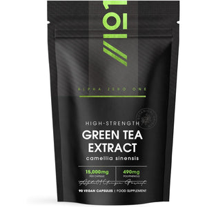 Green Tea Extract 15,000Mg - 95% Polyphenols (490Mg per Capsule) - 90 Vegan Capsules (3 Months Supply) - Resealable and Recyclable Pouch - by Alpha01