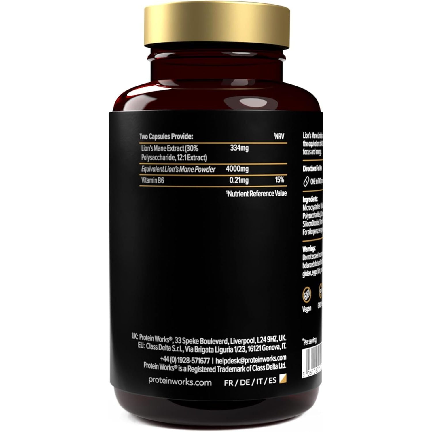 Lion'S Mane Limitless | 4000Mg per Serving | Supports Mental Performance & Energy | 12:1 Extract | 60 Capsules - Protein Works