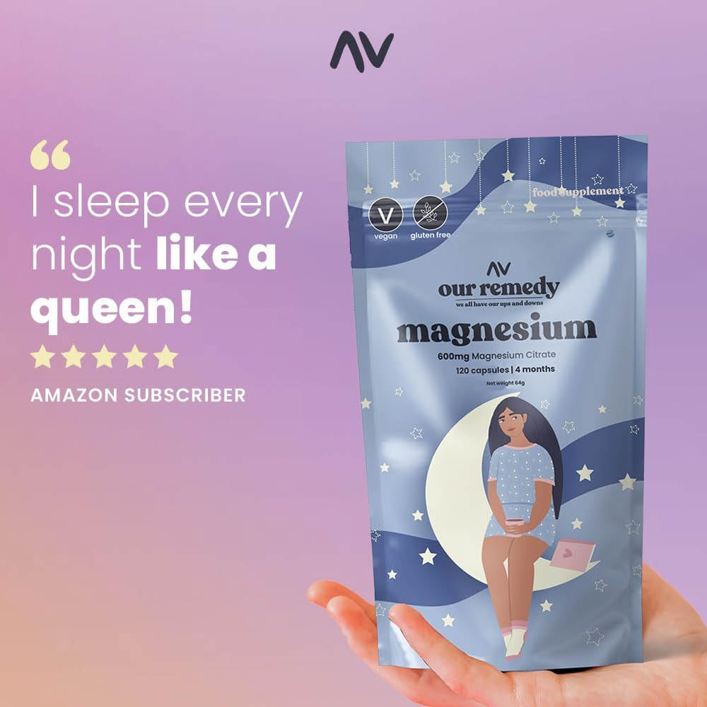 120-Count of 600Mg Magnesium Citrate Capsules for Women — Made for Fast & Effective Absorption — Helps with Menopause, Relaxation, Joint Health, and Good Night'S Sleep — Women'S Owned and Made in UK