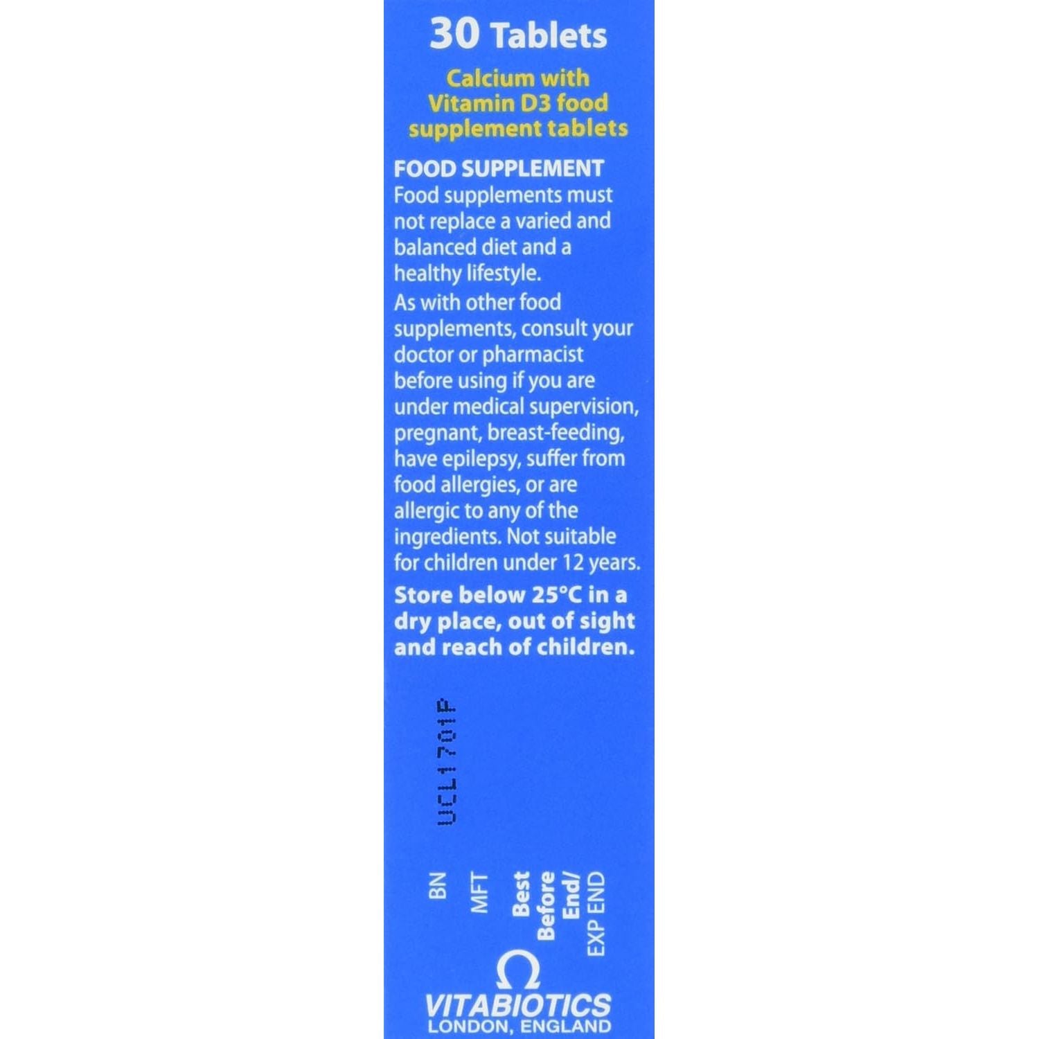 Calcium and Vitamin D Tablets, Vitabiotics Ultra (Pack of 1)