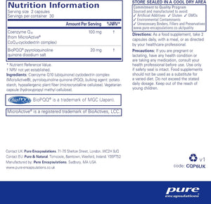 Pure Encapsulations Coq10 – SR with PQQ - Protects from Oxidative Stress, Supports Immune System - 60 Capsules
