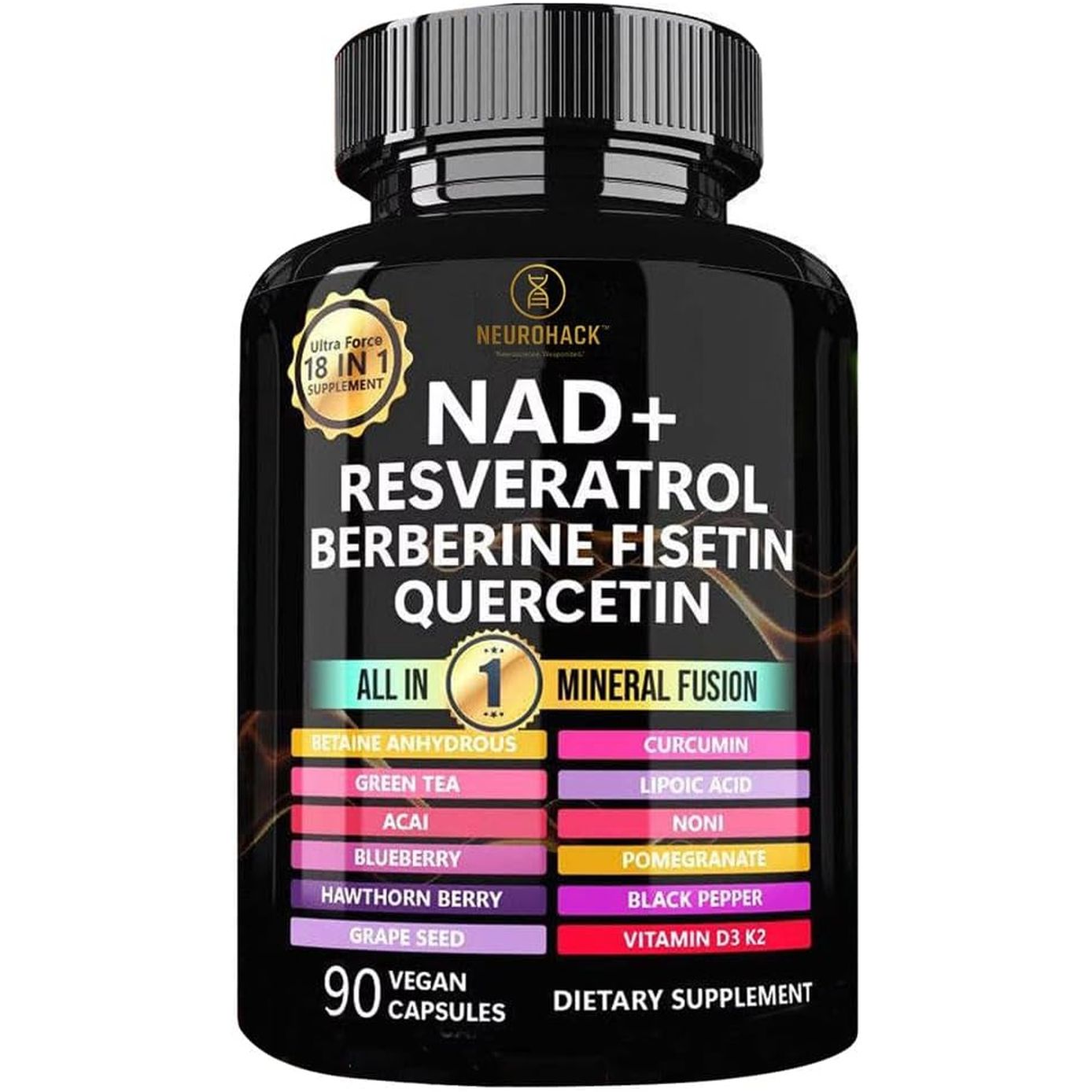 NAD+ 18-In-1 Mineral Fusion, Dietary Supplement (Lab Tested)