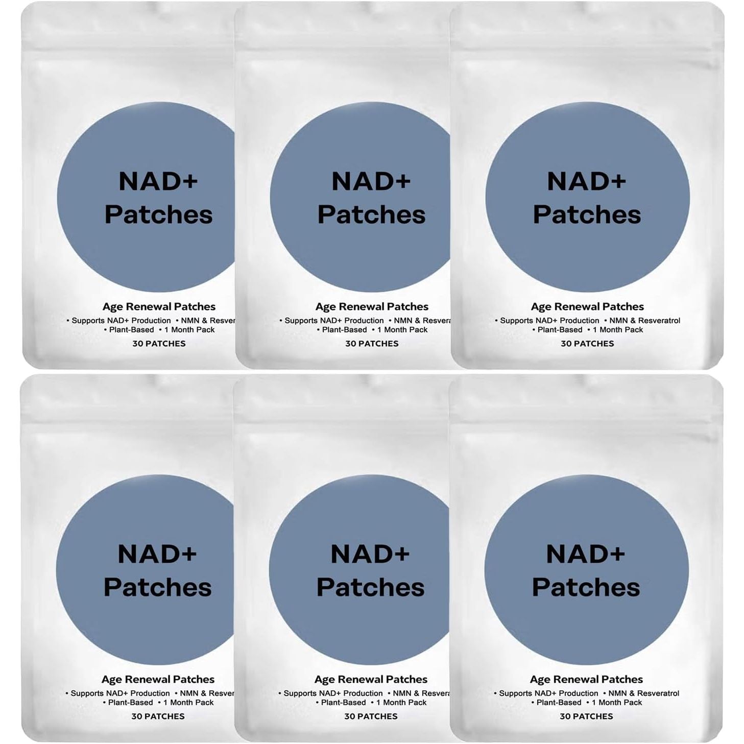 YYNRHJ NAD+NR Boost NAD+NR Boost Patches |Supports Cellular Energy & Metabolism | 90-Day Supply 30 Pcs（9Pack）|