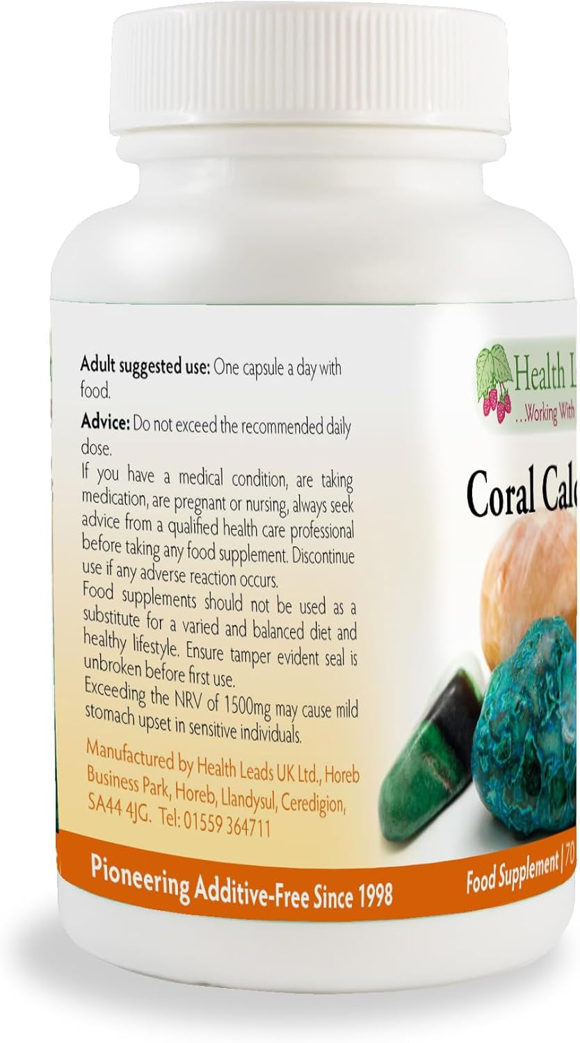 High Strength Coral Calcium 1000Mg X 70 Capsules (100% Additive Free Supplements)