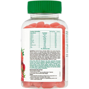 Chewy Vites Adult Multivitamin Advance, 60 Multivitamin Gummies, 12 Essential Nutrients, 2 Months Supply, Real Fruit Juice, Vegan, Berries Flavour