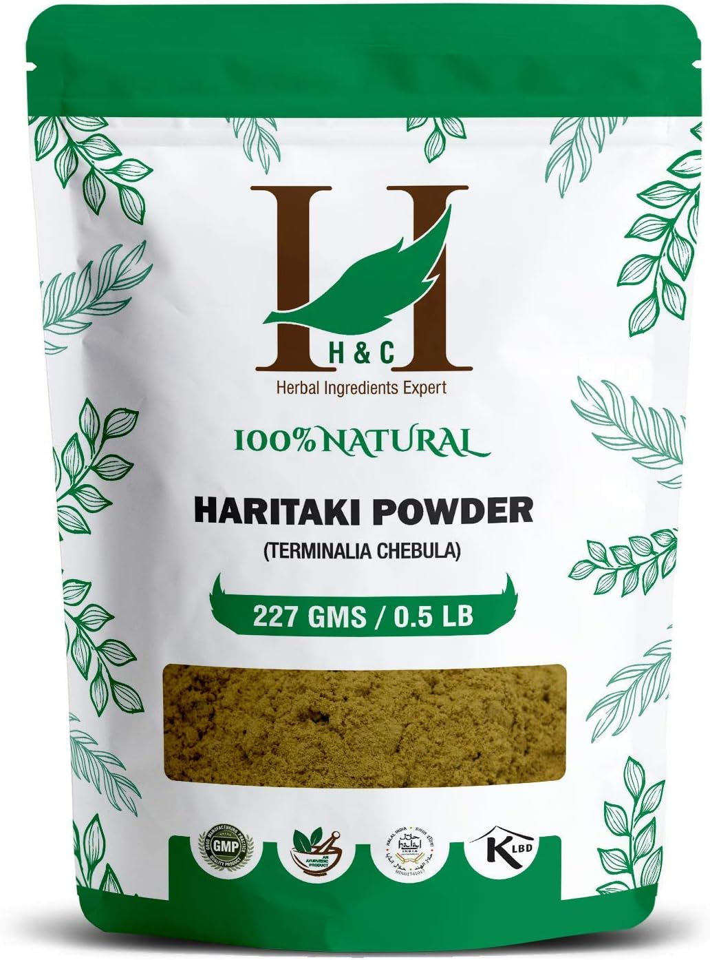 Natural Haritaki Powder (Terminalia Chebula) for Good Digestion 0.5 LB / 8 Oz (227 GMS)- Processed in FDA Registered Facility