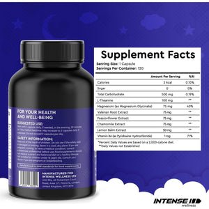 Natural Night Complex – Melatonin Substitute with Valerian, Lemon Balm, Magnesium & Chamomile – Botanical Sleep Blend for Relaxation – Vegan-Friendly Evening Supplement – 120 Capsules