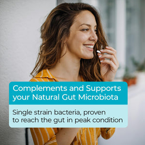 Alflorex Original - Daily Gut Health Probiotics Supplement with Unique Bifidobacterium Longum Bacteria Strain 35624 - Bacterial Cultures - 30 Capsules