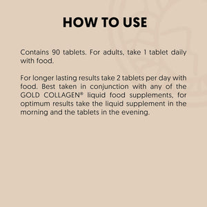 GOLD COLLAGEN Hyaluronic Formula - Collagen Supplements for Women Enhanced with Vitamin D, Vitamin C, Hyaluronic Acid & Zinc, 90 Tablets - Collagen Tablets for Skin Hydration, Hair, Nail & Joint Care