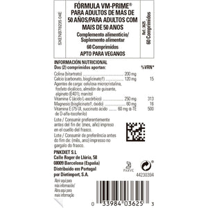 Solgar Formula Vm-Prime for Adults 50 plus Tablets - Pack of 60 - for Daily Health and Wellbeing - Smaller Easier-To-Swallow Tablets -Vegan and Gluten Free
