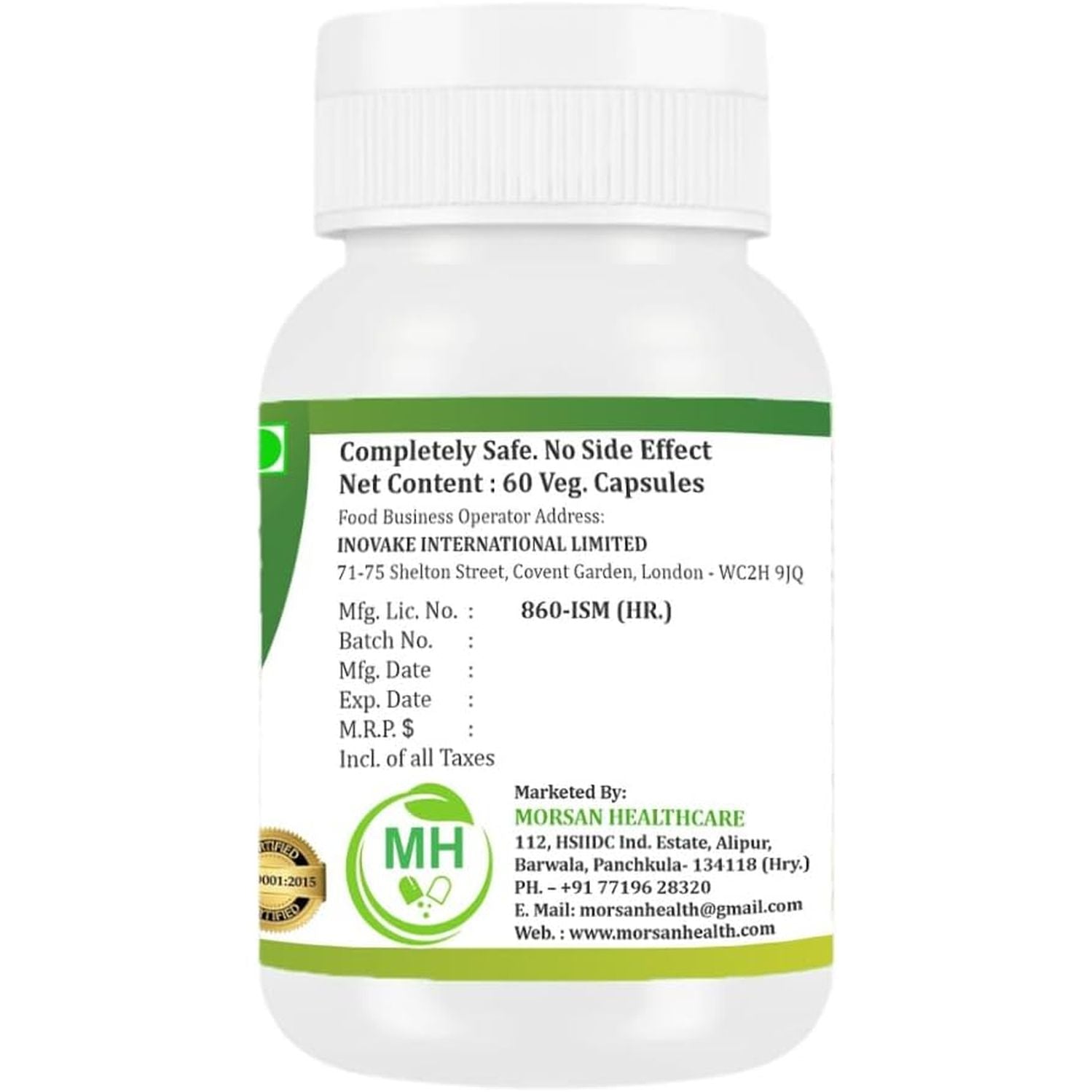 Morsan Healthcare Kutki Capsules 500Mg | Picrorhiza Kurroa | Natural Ayurvedic Herbal Supplement for Liver & Digestion Support | Vegetarian, Gluten Free, GMP Certified | 60 Capsules (Pack of 2)