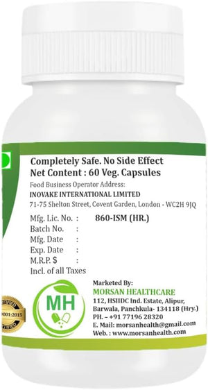 Morsan Healthcare Kutki Capsules 500Mg | Picrorhiza Kurroa | Natural Ayurvedic Herbal Supplement for Liver & Digestion Support | Vegetarian, Gluten Free, GMP Certified | 60 Capsules (Pack of 2)