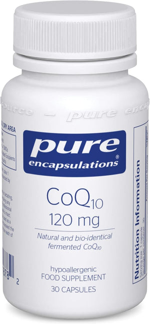 Pure Encapsulations - Coq10 120Mg - Coenzyme Q10 in Its Biologically Active Form - Boost Immune System - 30 Capsules