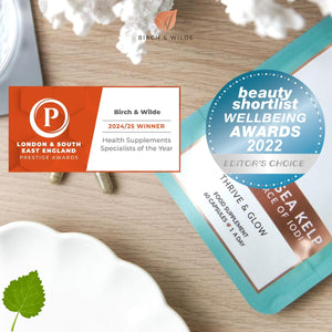 Sea Kelp 500 Mg with Iodine, High Strength Vegan Supplement for Thyroid Support and Skin, Soil Association Organic and Made in UK, 60 Capsules (2 Months Supply)