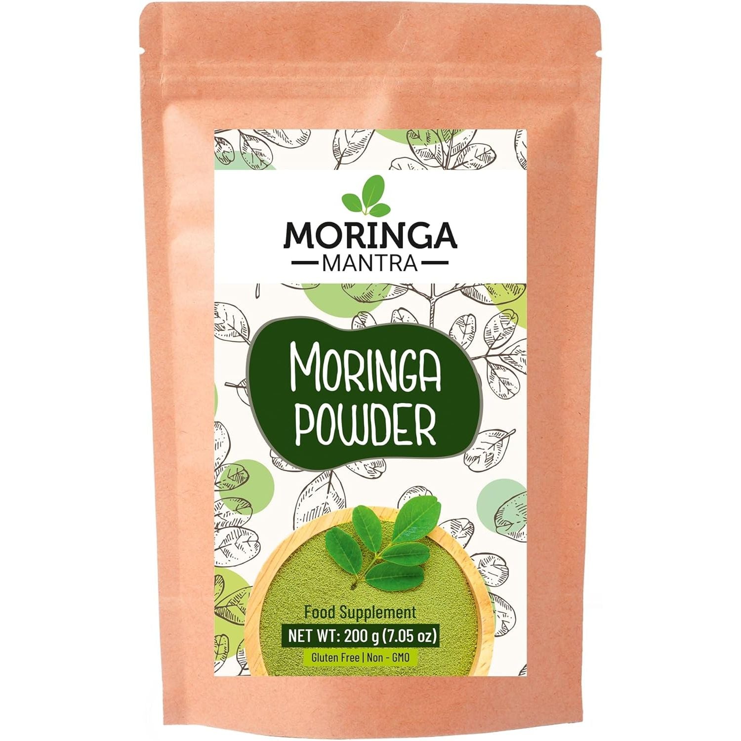 Moringa Mantra Moringa Leaf Powder 200 Grams, Naturally Grown Powdered Moringa Leaves, Tested for Heavy Metals