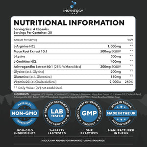 Mk-Peptides 677 100% Natural Formula HGH Supplement for Men – Muscle, Energy, Strength, High-Purity Arginine, Maca, Ashwagandha, Ornithine, Lysine, Glutamine, Glycine – 120 Vegan Capsules
