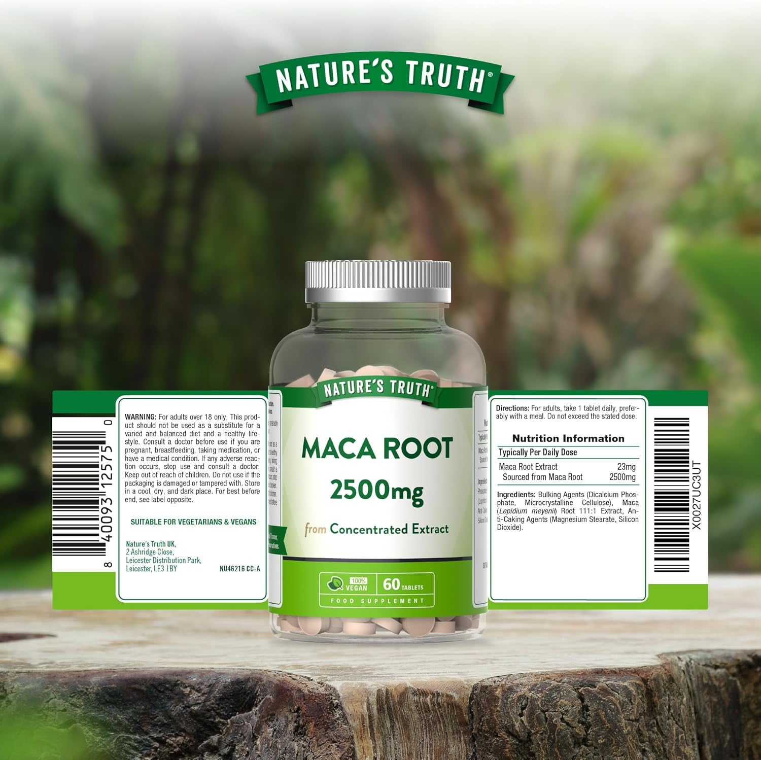 Maca Root 2500Mg | High Strength Supplement for Women & Men | 60 Vegan Tablets from Concentrated Extract | by Nature'S Truth
