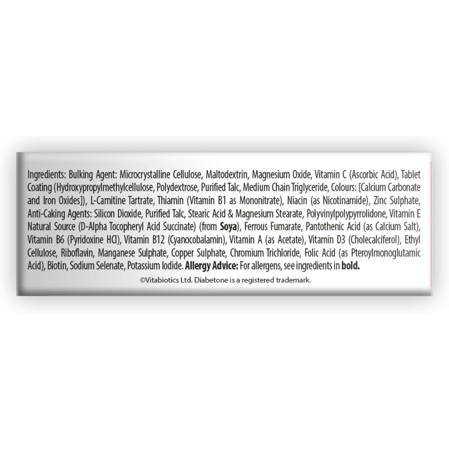 Diabetone Original Formula Supports Glicemia Control and Diabetes Management Supplement - 30 Tablets, 30-Day Supply, by Vitabiotics