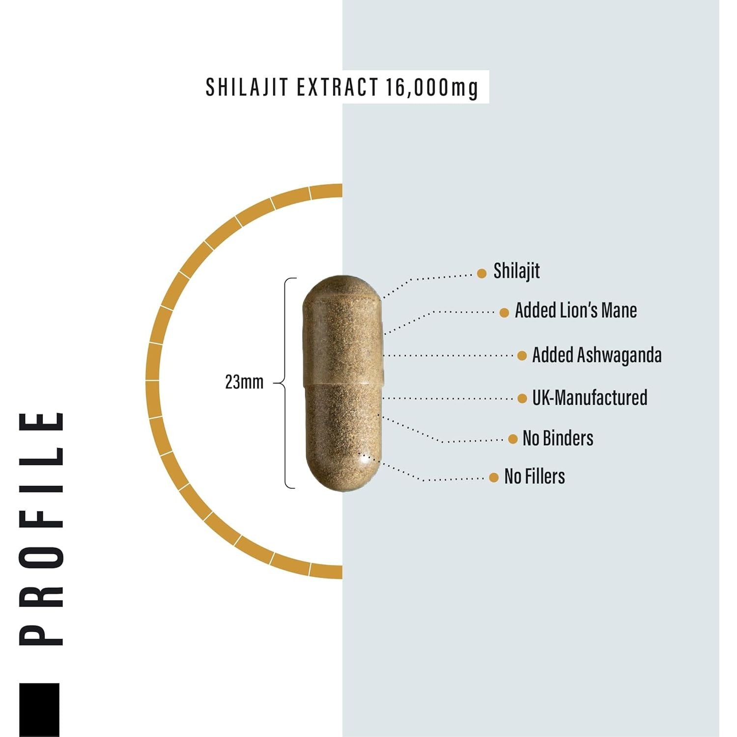 Shilajit Capsules 16,000Mg -120 Days Supply - 60% Fulvic Acid - Added Ashwagandha, Lions Mane, Turmeric and Black Pepper - High Strength Himilayan Shalajit