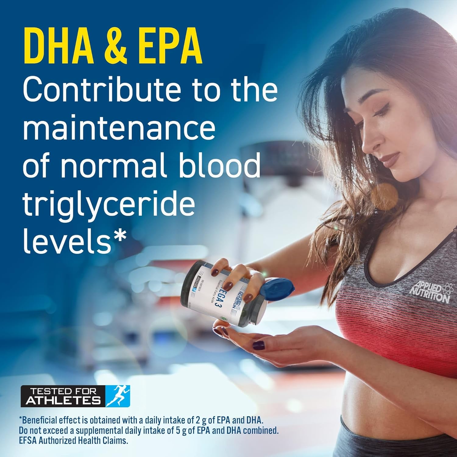 Applied Nutrition Omega 3 - Omega Fish Oil 1000Mg, 180Mg EPA & 120Mg DHA per Softgel, Made in the UK (100 Soft-Gels)