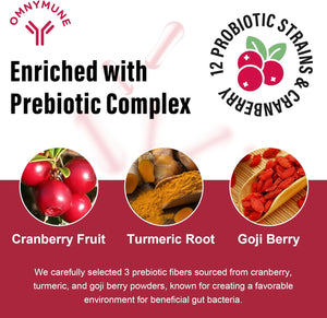 Probiotics for Women 300 Billion CFU, 12 Strains + Prebiotics, Digestive & Vaginal Health, 60 Capsules