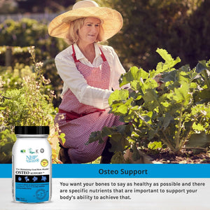 NHP Advanced Osteo Support - Multivitamin Supplement for Healthy Bones with Calcium, Magnesium, Vitamin D3, Zinc, and Digestive Enzymes,Vegan, All-Natural,No Fillers - 90 Vegan Capsules