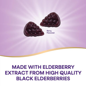Nature'S Way - Sambucus Elderberry - 3200 Mg per Serving - Immune Support - with Vitamin C and Zinc - Gluten Free - Suitable for Vegetarians - 60 Gummies