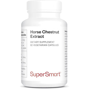 Supersmart - Horse Chestnut Extract 250 Mg - Extract Standardized to 20% Aescin - Support Healthy Venous Circulation - Legs Pain Relief | Non-Gmo & Gluten Free & Gluten Free - 60 Vegetarian Capsules