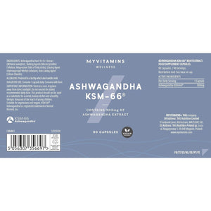 Myprotein Ashwagandha KSM66 Capsules, Full-Spectrum Root Extract, High Potency, Natural Stress Relief, Enhanced Mood, Immune Support, Non-Gmo, Vegan - 90 Capsules
