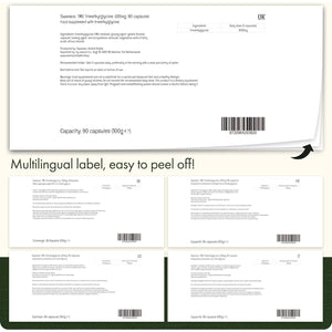 Swanson, TMG Trimethylglycine, 500Mg, 90 Capsules, High Dose, Lab-Tested, Soya-Free, Gluten-Free, Gmo-Free