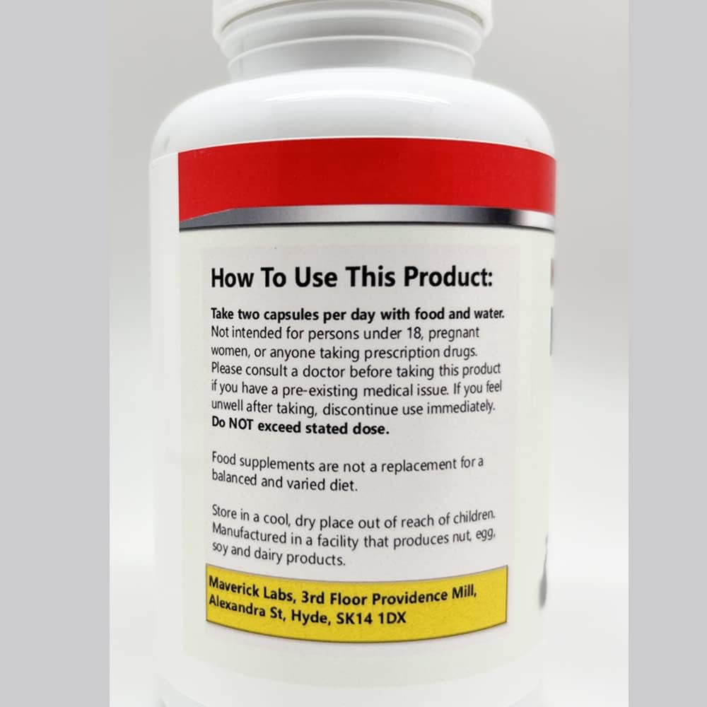 Magnesium Malate Pure Capsules 800Mg per Capsule - NO Fillers - Vegetarian and Vegan Safe