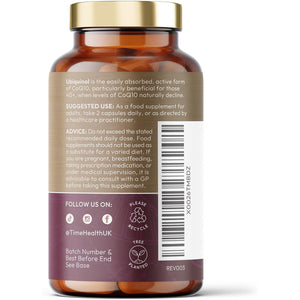 Ubiquinol - 200Mg per Serving - Active Coenzyme Q10 - Enhanced Absorption - Mitochondrial & Heart Support - UK Made - GMP - Additive Free - Vegan