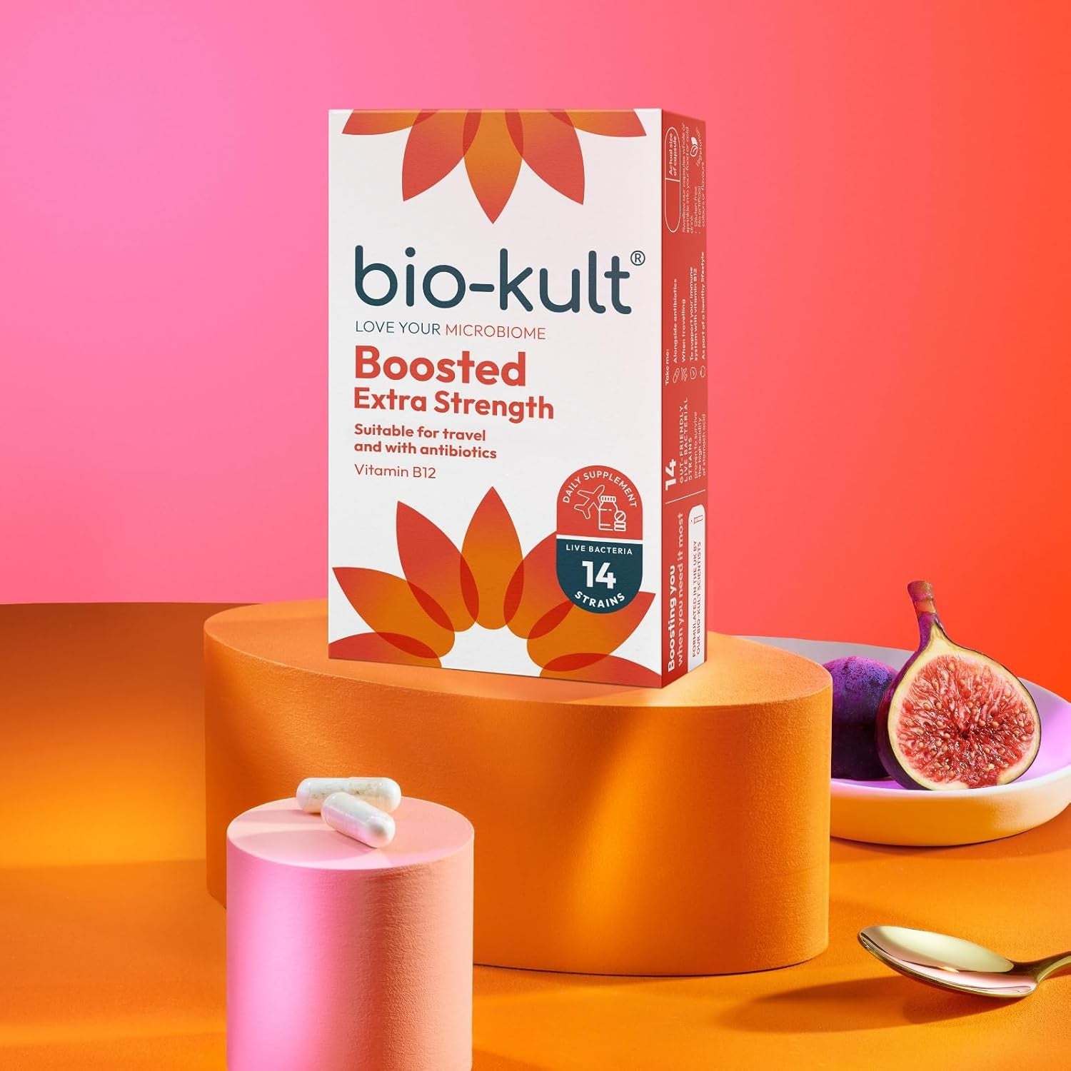 Bio-Kult Boosted Gut Health Supplment | 14 Strains + Vitamin B12 | 4X Strength | Immune & Digestive Support | 30 Capsules