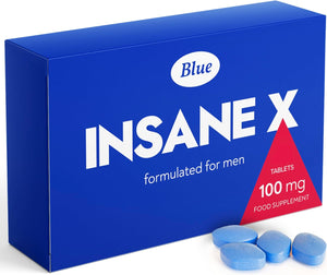 INSANE X - 20 Extra Strong Pills for Men UK - Natural Fast-Acting Maca Ginseng Tablets for Men - for Enhanced Performance