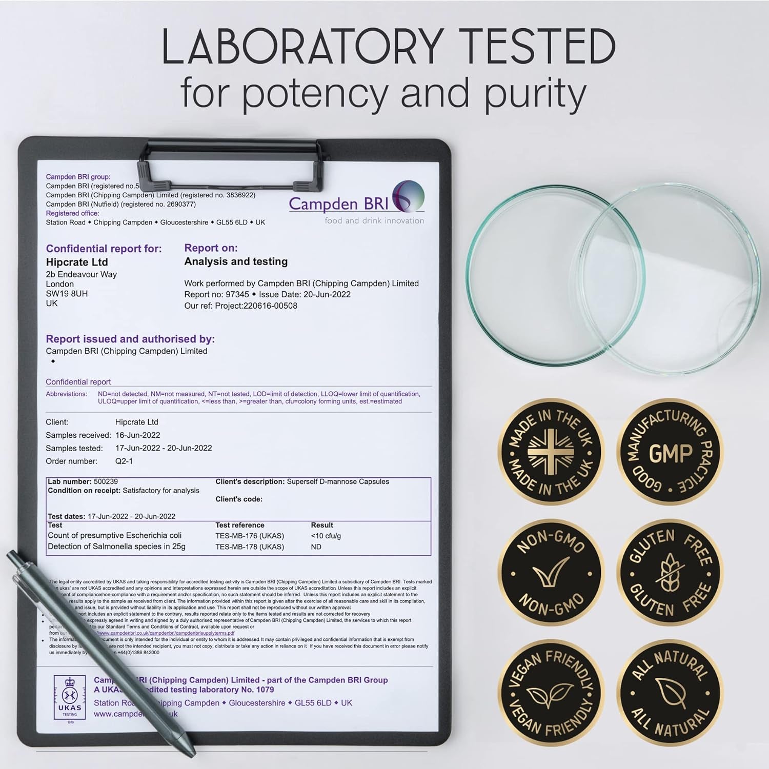 D-Mannose with Cranberry Capsules - 1000Mg D Mannose & Cranberry Extract per Serving - 120 Tablets - UK Made & Vegan - High Strength Natural Dmannose Supplement for Women and Men