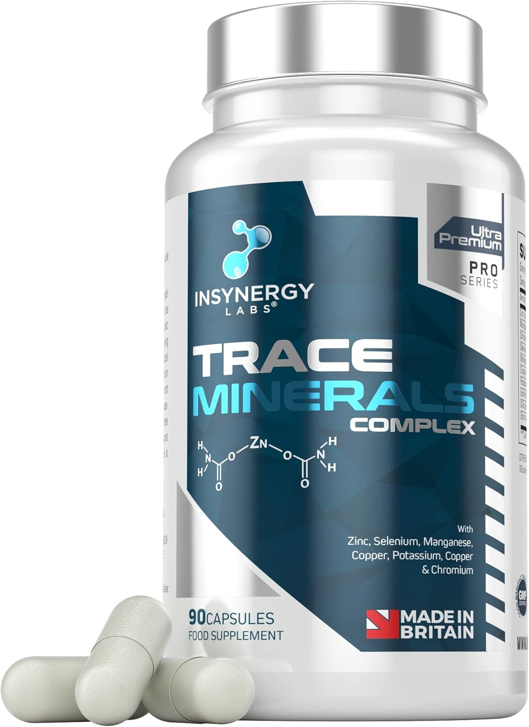 Trace Minerals Complex (Maximum Dose in UK) 3 Month Supply, Trace Minerals Supplements - 90 Capsules Multimineral Tablets Zinc, Iodine, Selenium, Boron, Potassium, Copper