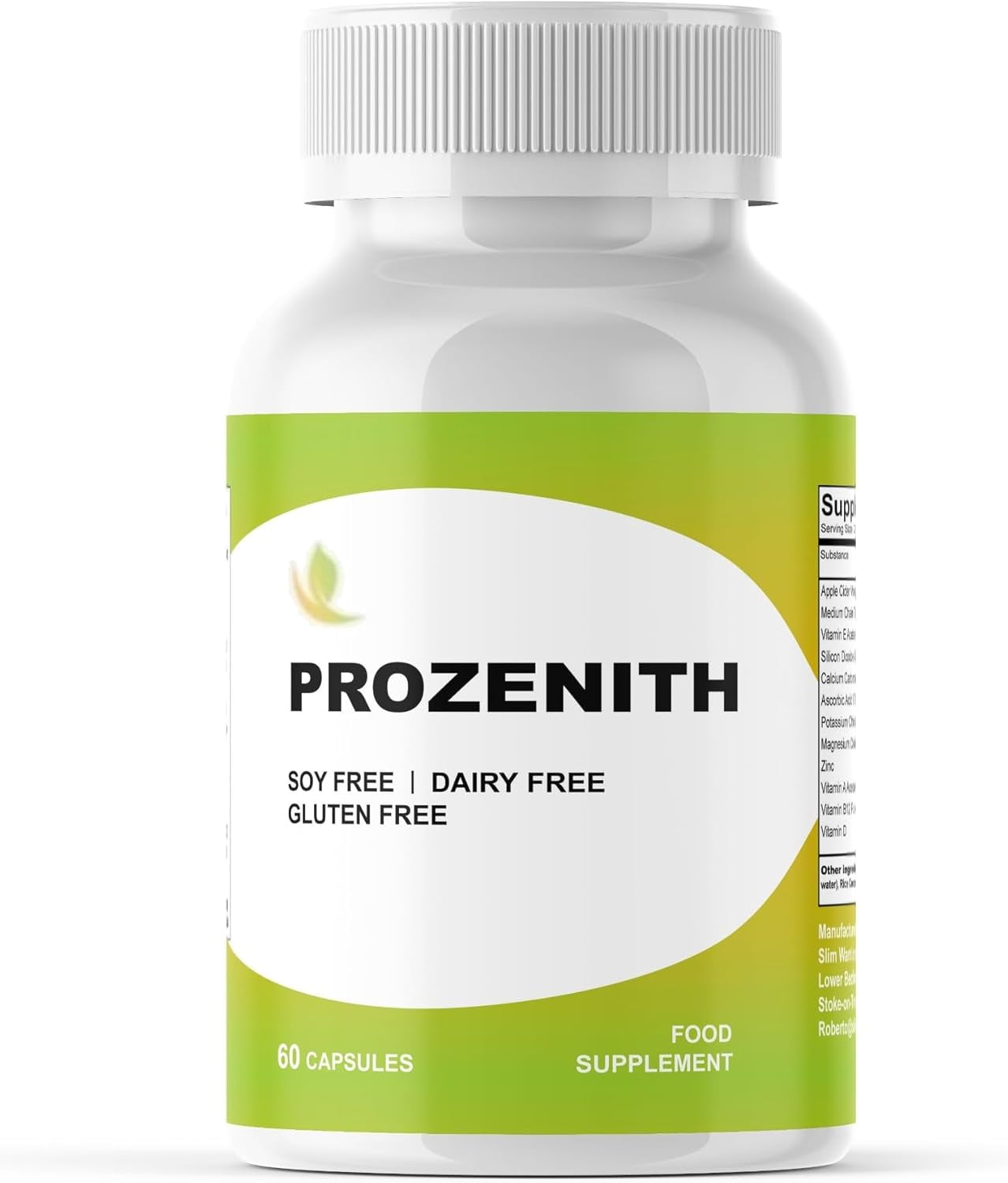 Prozenith Weight Loss Support – 60 Vegan Capsules – Natural Supplement with Herbal Extracts & Vitamins – Supports Metabolism & Energy